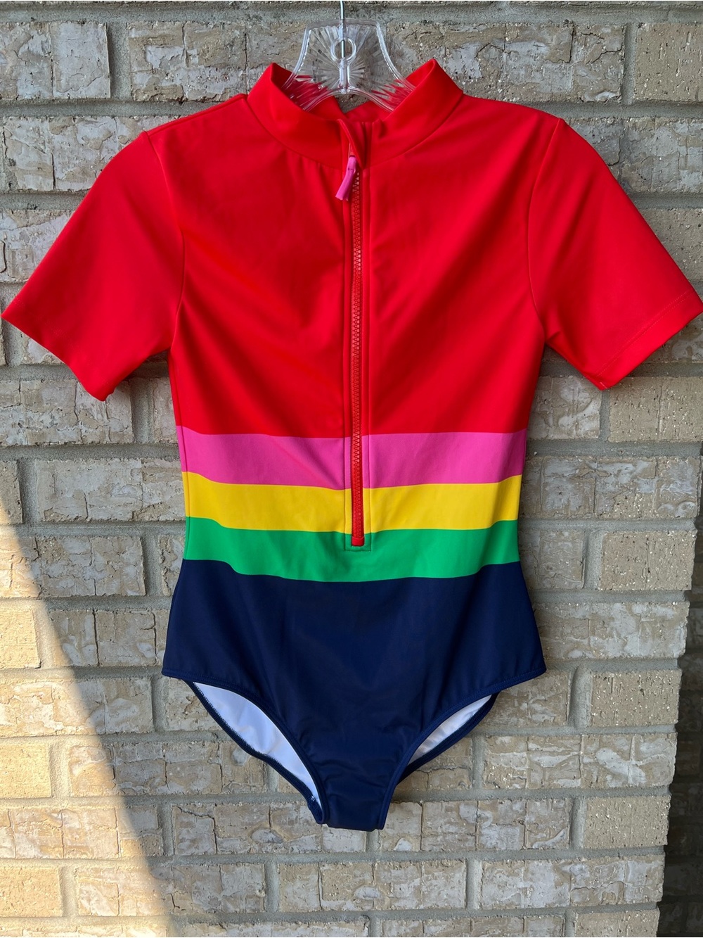 Boden Red Short Sleeved Swimsuit